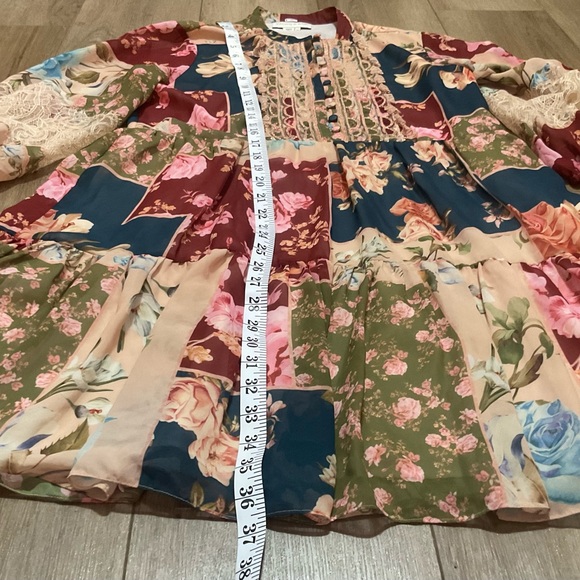 Sachin + Babi Patchwork Multicolor Floral Print Mini Dress Size Medium - Picture 14 of 15